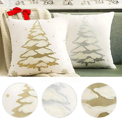 Elysia Sierkussen - Fluweel met Kerstboom Design, 45x45 cm 5