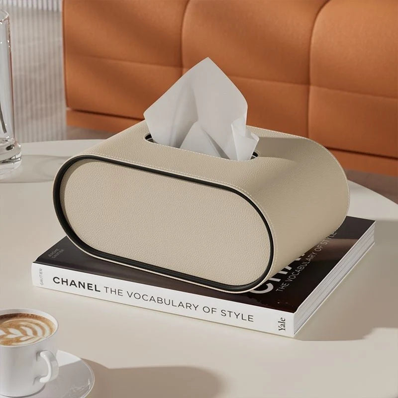 Elysia Tissuebox - Leren Ovaal Design, Stijlvol Accessoire 4