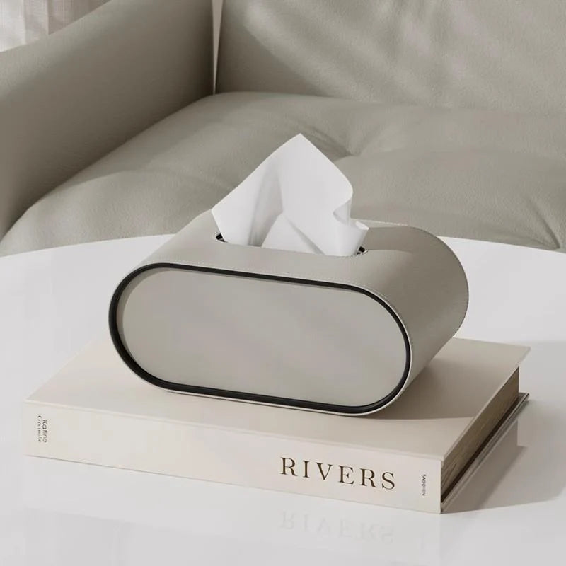 Elysia Tissuebox - Leren Ovaal Design, Stijlvol Accessoire 5