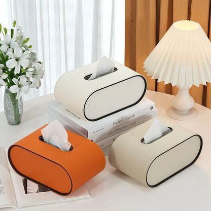 Elysia Tissuebox - Leren Ovaal Design, Stijlvol Accessoire 6