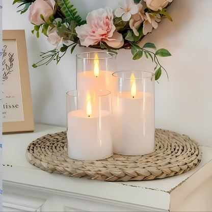 Elysia Vlamloze Kaars Set - 3D LED, Veilig en Elegante Decoratie 0
