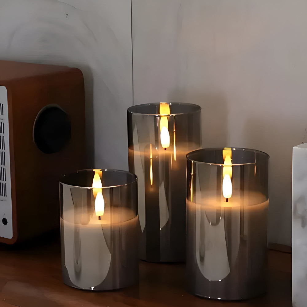 Elysia Vlamloze Kaars Set - 3D LED, Veilig en Elegante Decoratie 1