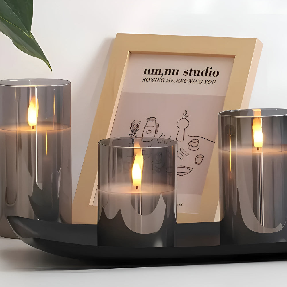 Elysia Vlamloze Kaars Set - 3D LED, Veilig en Elegante Decoratie 3