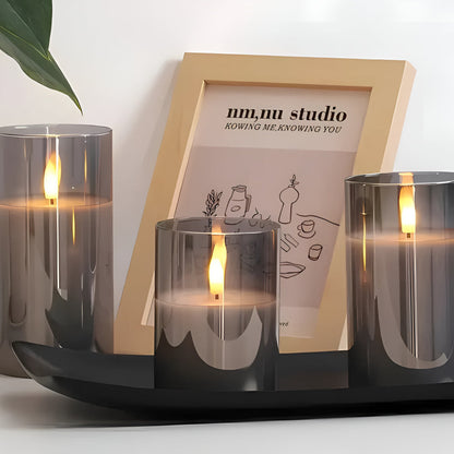 Elysia Vlamloze Kaars Set - 3D LED, Veilig en Elegante Decoratie 3