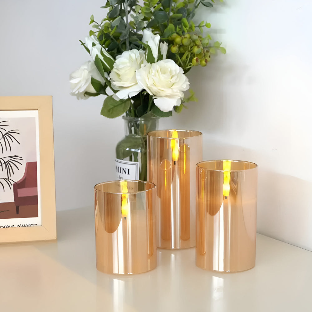 Elysia Vlamloze Kaars Set - 3D LED, Veilig en Elegante Decoratie 5