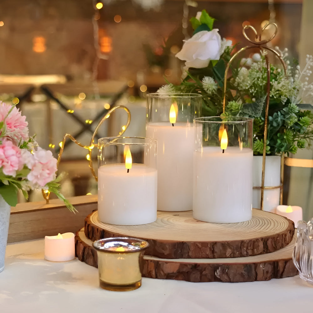 Elysia Vlamloze Kaars Set - 3D LED, Veilig en Elegante Decoratie 6