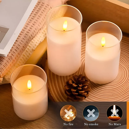 Elysia Vlamloze Kaars Set - 3D LED, Veilig en Elegante Decoratie 7