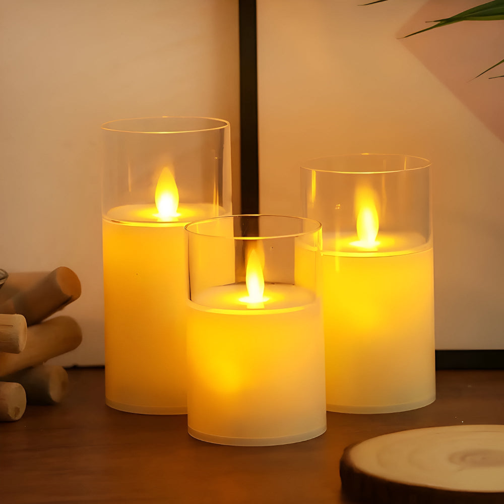 Elysia Vlamloze Kaars Set - 3D LED, Veilig en Elegante Decoratie 9