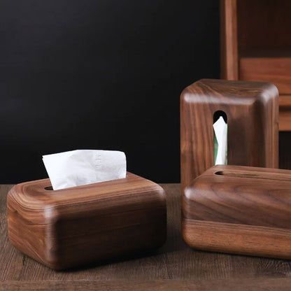 Eterra Tissuehouder - Walnoot Hout, Compact en Stijlvol 4