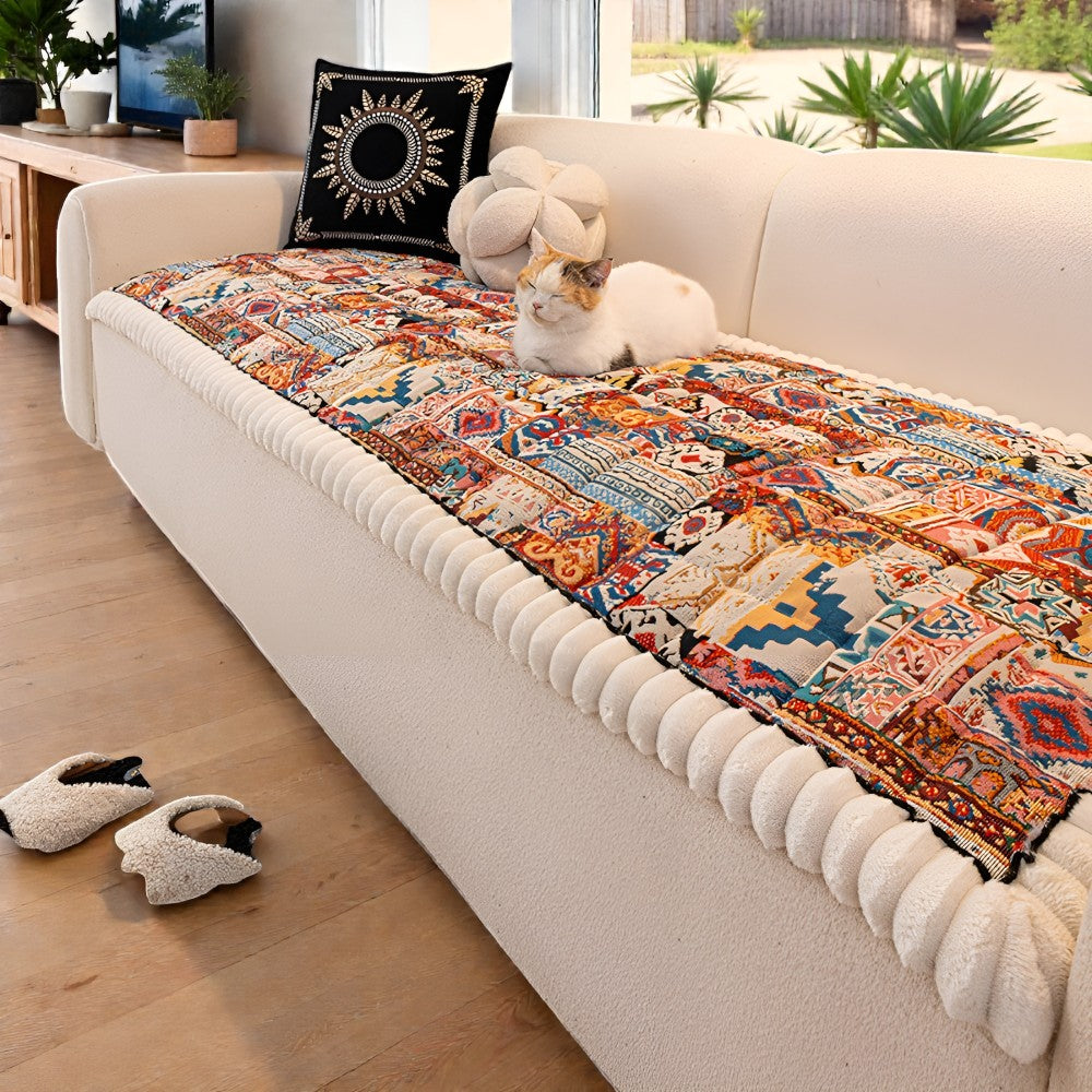Etnica Bankhoes - Gewatteerd, Antislip Microvezel 4
