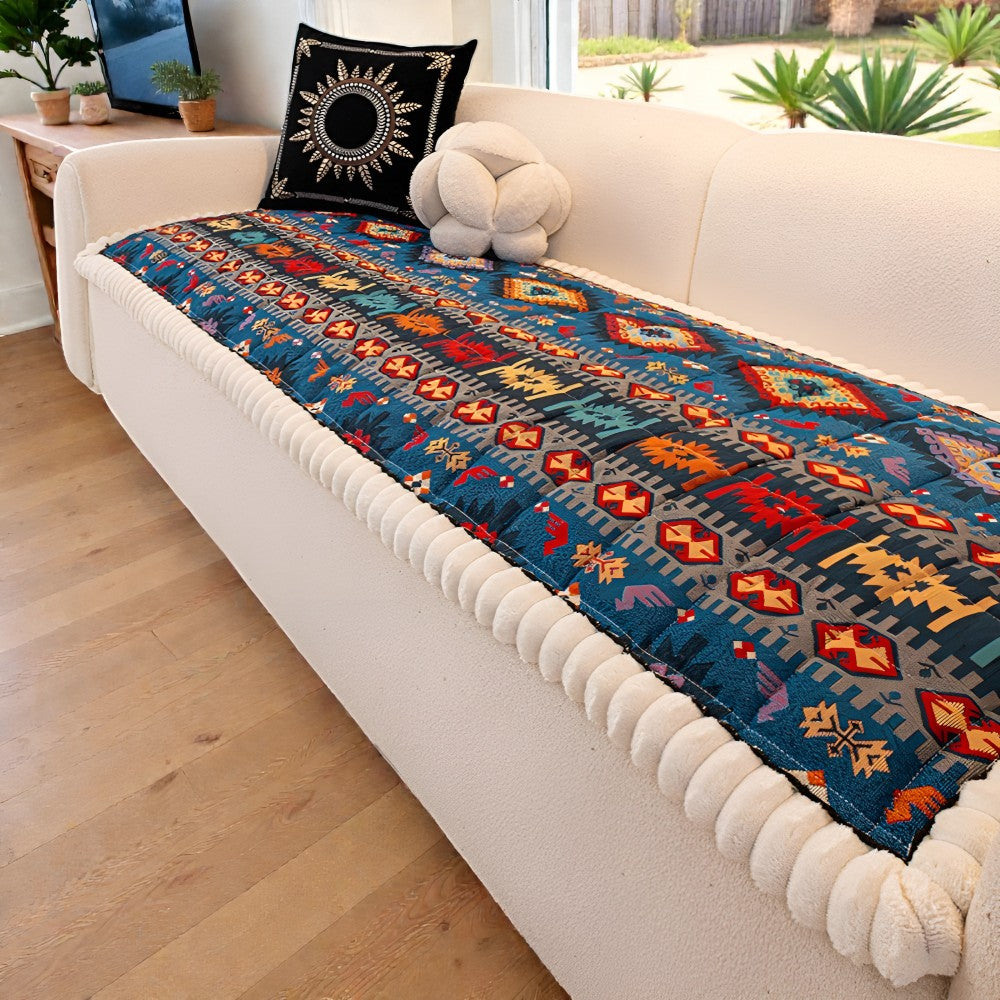 Etnica Bankhoes - Gewatteerd, Antislip Microvezel 5