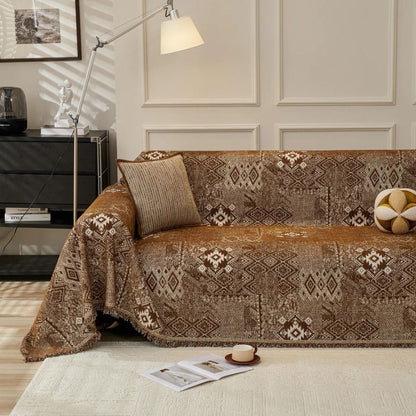 Etnos Bankhoes - Dikke Chenille, Bohemien Ontwerp 1