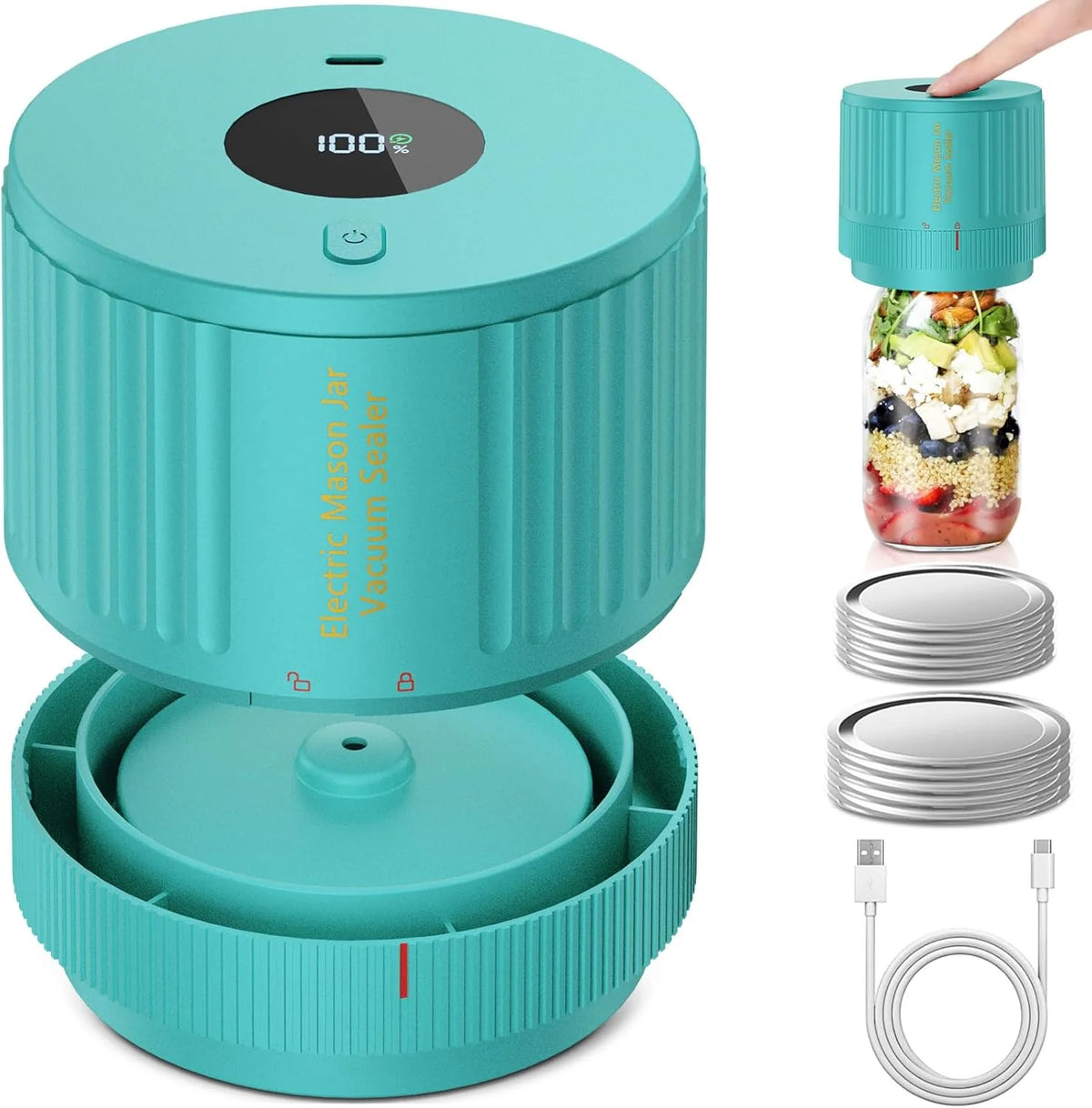 Evoke Vacuümsealer - Elektrisch, Compact Design voor Weckpotten 1