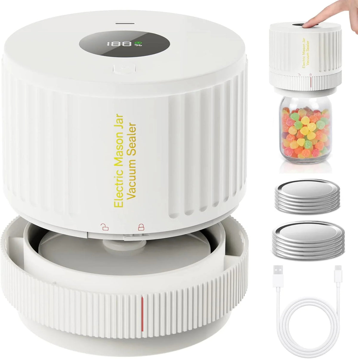 Evoke Vacuümsealer - Elektrisch, Compact Design voor Weckpotten 3