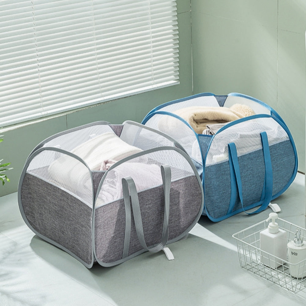 Evoke Wasmand - Opvouwbaar Oxford Doek, Zwart met Versterkte Handvatten 2