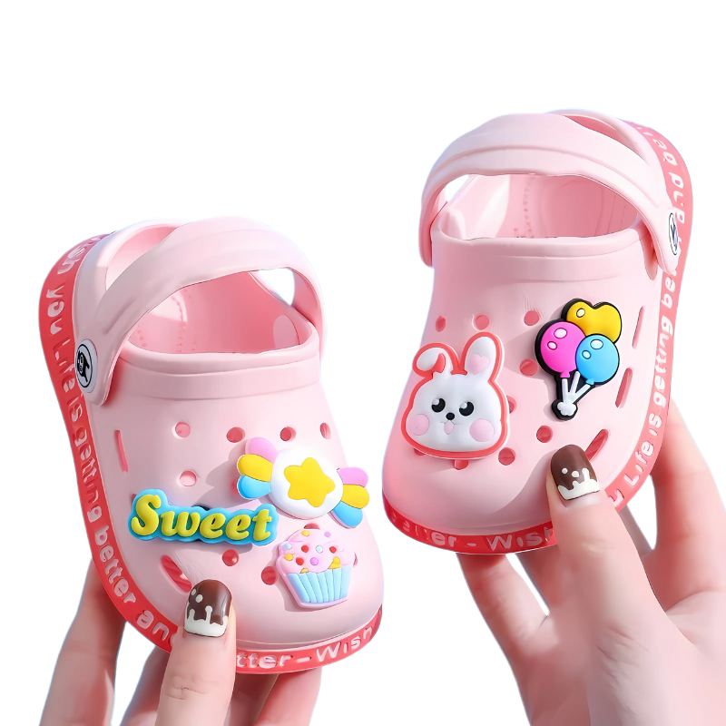 SweetSoles™ – Speelse Slip-on Clogs met Cartoonprint – Peuter Zomerschoenen