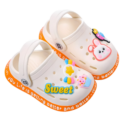 SweetSoles™ – Speelse Slip-on Clogs met Cartoonprint – Peuter Zomerschoenen