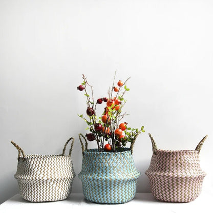 WillowBohoFold™ – Handgemaakte Wilgen Plantenmand – Opvouwbare Decoratie Mand