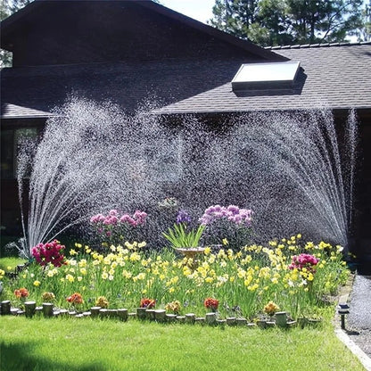 AquaMulti360™ – Automatische 360° Meerkopsproeier – Grote Tuin Bewatering