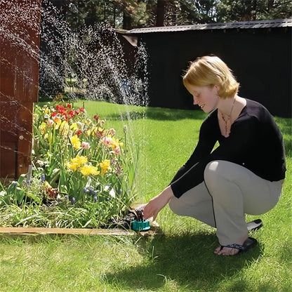 AquaMulti360™ – Automatische 360° Meerkopsproeier – Grote Tuin Bewatering