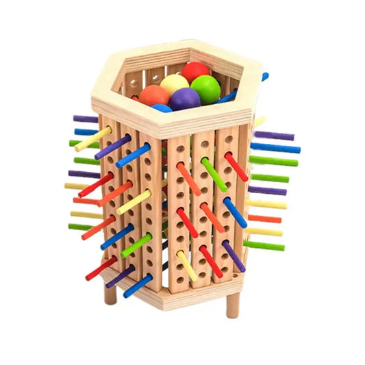 KleurToren™ – Montessori Kleuren- Vormenspel – Educatief Houten Speelgoed