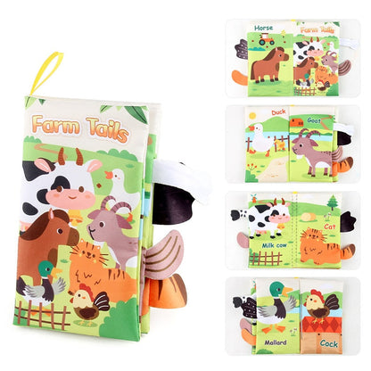 BladBeest™ – Montessori Stoffen Babyboekjes – Sensorisch Speelplezier voor de Allerkleinsten