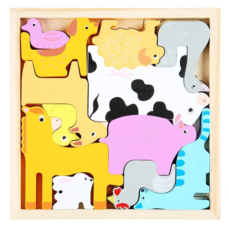 4Ever Wood PuzzelPals™ – Spelend Ontwikkelen - Houten Puzzel