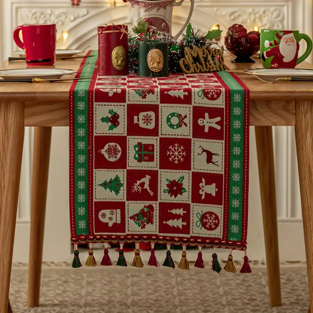 Felicity Tafelloper Kerst - Hoogwaardig Textiel, Feestelijk Design 0