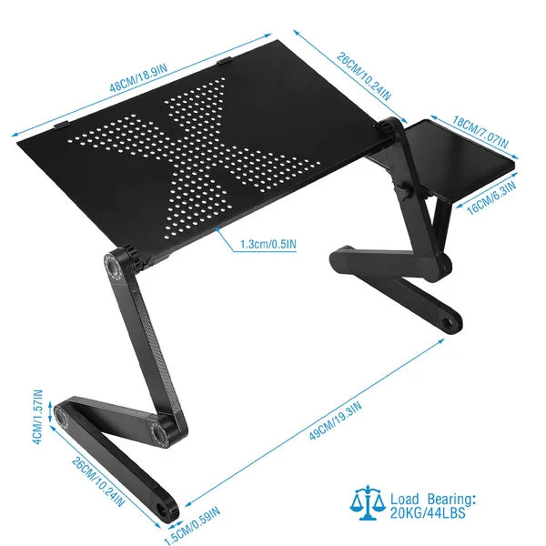 Fervex Laptopstandaard - Aluminium, 360° Verstelbaar, Ergonomisch 5