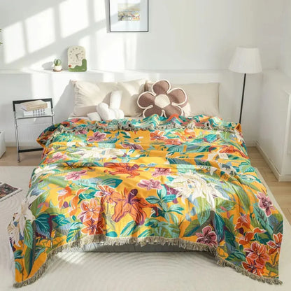 Fiora Tropics Deken - Katoen, Tropisch Design 0