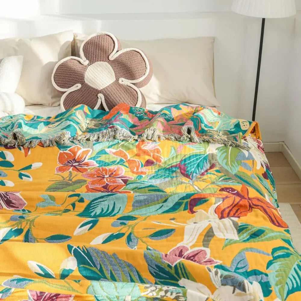 Fiora Tropics Deken - Katoen, Tropisch Design 4