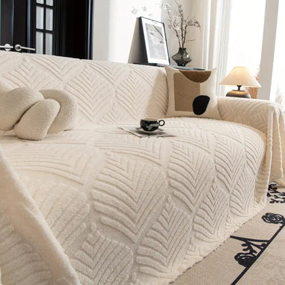 Fleecy Sofa Cover - Herringbone Pattern, Pet Friendly 1