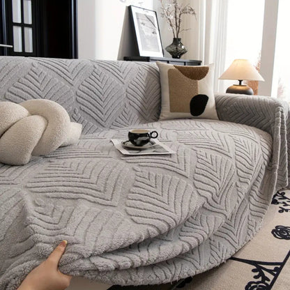 Fleecy Sofa Cover - Herringbone Pattern, Pet Friendly 2