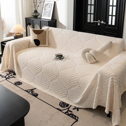 Fleecy Sofa Cover - Herringbone Pattern, Pet Friendly 4