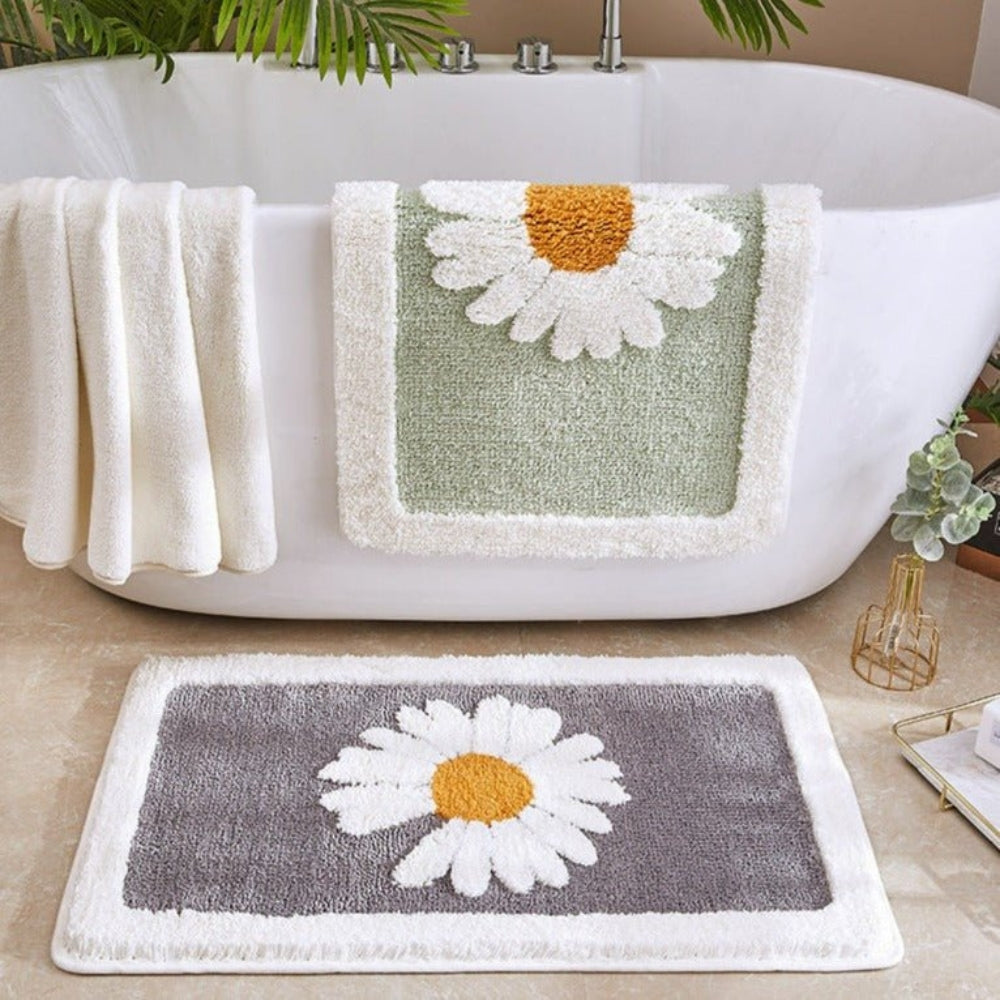 Fleur Badmat Antislip - Microvezel, Vrolijk Madeliefjesontwerp 1