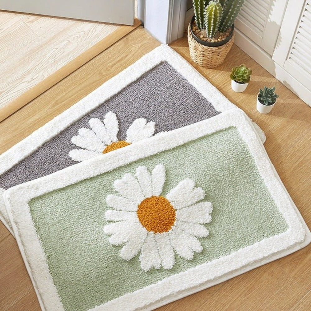 Fleur Badmat Antislip - Microvezel, Vrolijk Madeliefjesontwerp 2