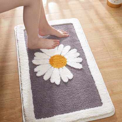 Fleur Badmat Antislip - Microvezel, Vrolijk Madeliefjesontwerp 3