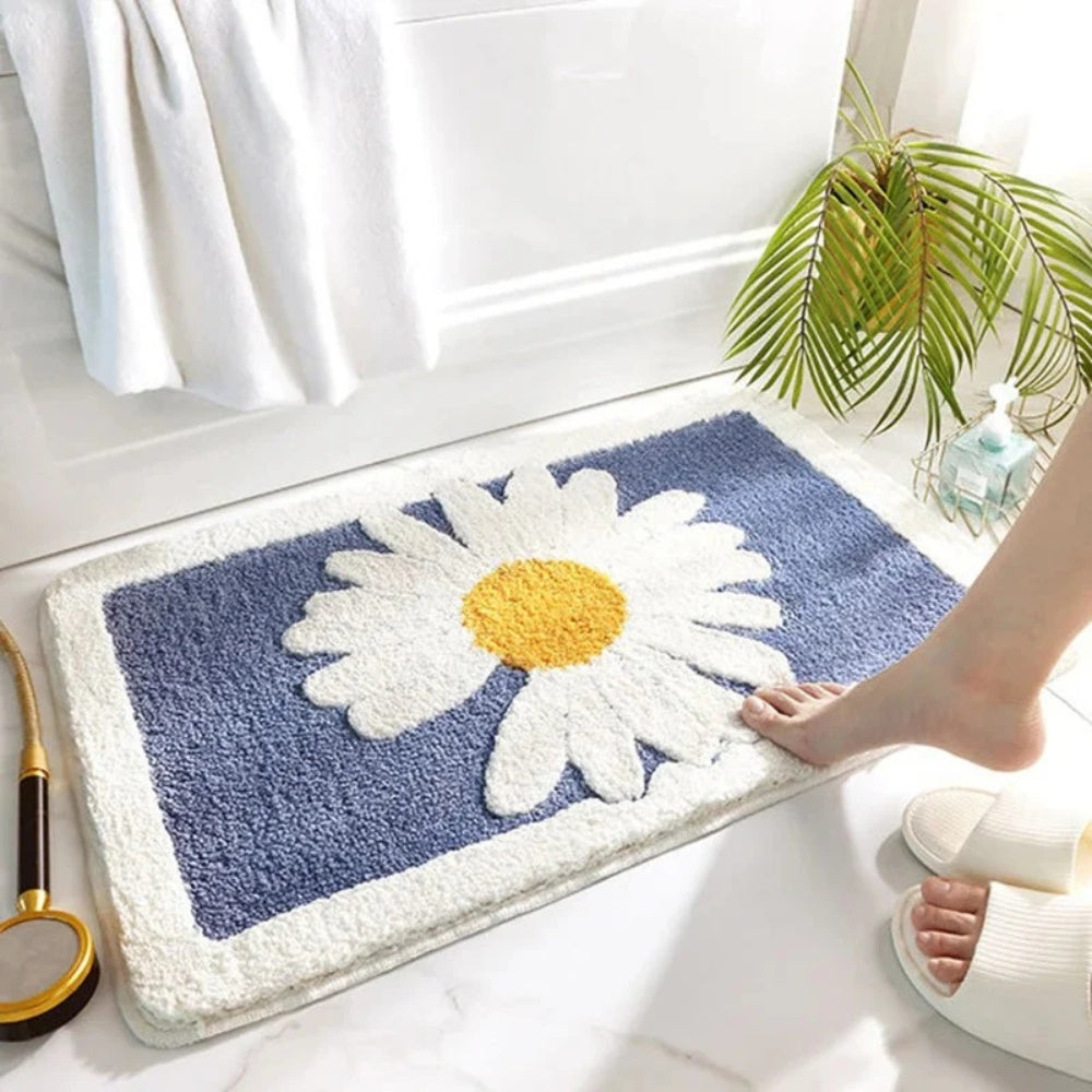 Fleur Badmat Antislip - Microvezel, Vrolijk Madeliefjesontwerp 4