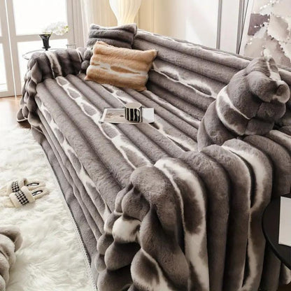 Fleura Bankhoes - Fluwelen Imitatiebont, Luxe Comfort 0