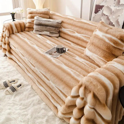 Fleura Bankhoes - Fluwelen Imitatiebont, Luxe Comfort 1