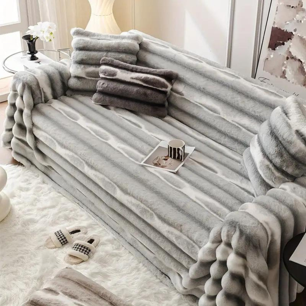 Fleura Bankhoes - Fluwelen Imitatiebont, Luxe Comfort 2