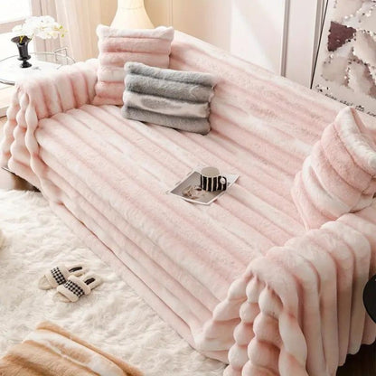 Fleura Bankhoes - Fluwelen Imitatiebont, Luxe Comfort 3