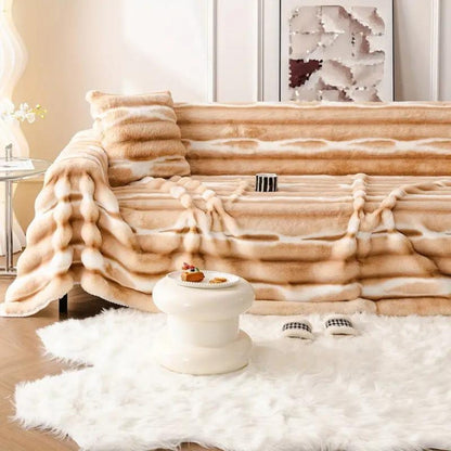 Fleura Bankhoes - Fluwelen Imitatiebont, Luxe Comfort 5