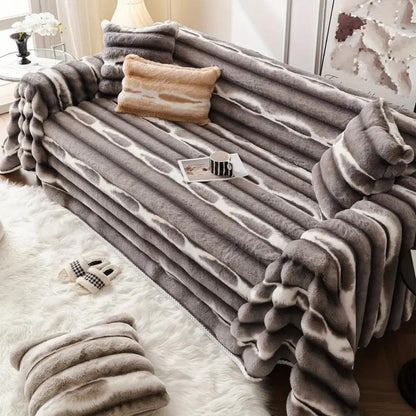 Fleura Bankhoes - Fluwelen Imitatiebont, Luxe Comfort 6