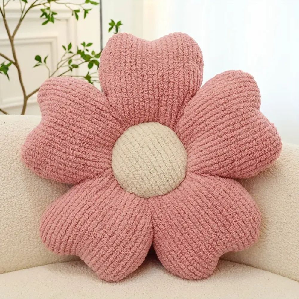 Fleurige Bloem Kussen - Ademend Microvezel, Multifunctioneel Decoratief Accent 0