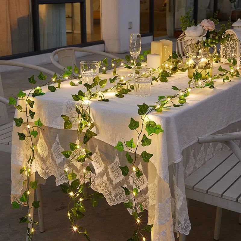 FloraLuxe Lichtketting - Draadloos met Bloemen en Bladeren 5