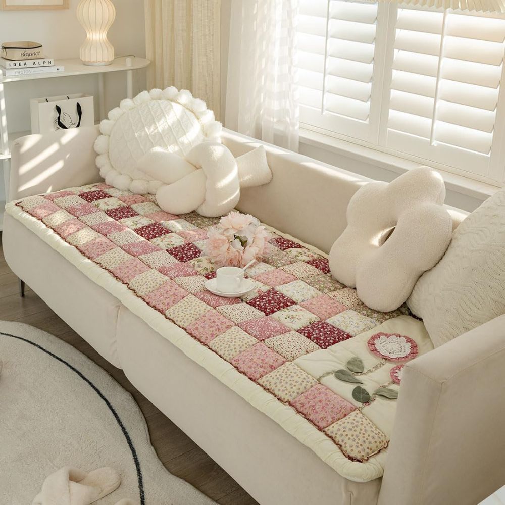 Flora Bankhoes - Ademend Microvezel, Patchworkstijl 1