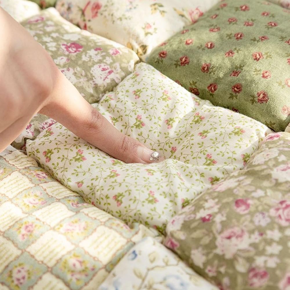 Flora Bankhoes - Ademend Microvezel, Patchworkstijl 3