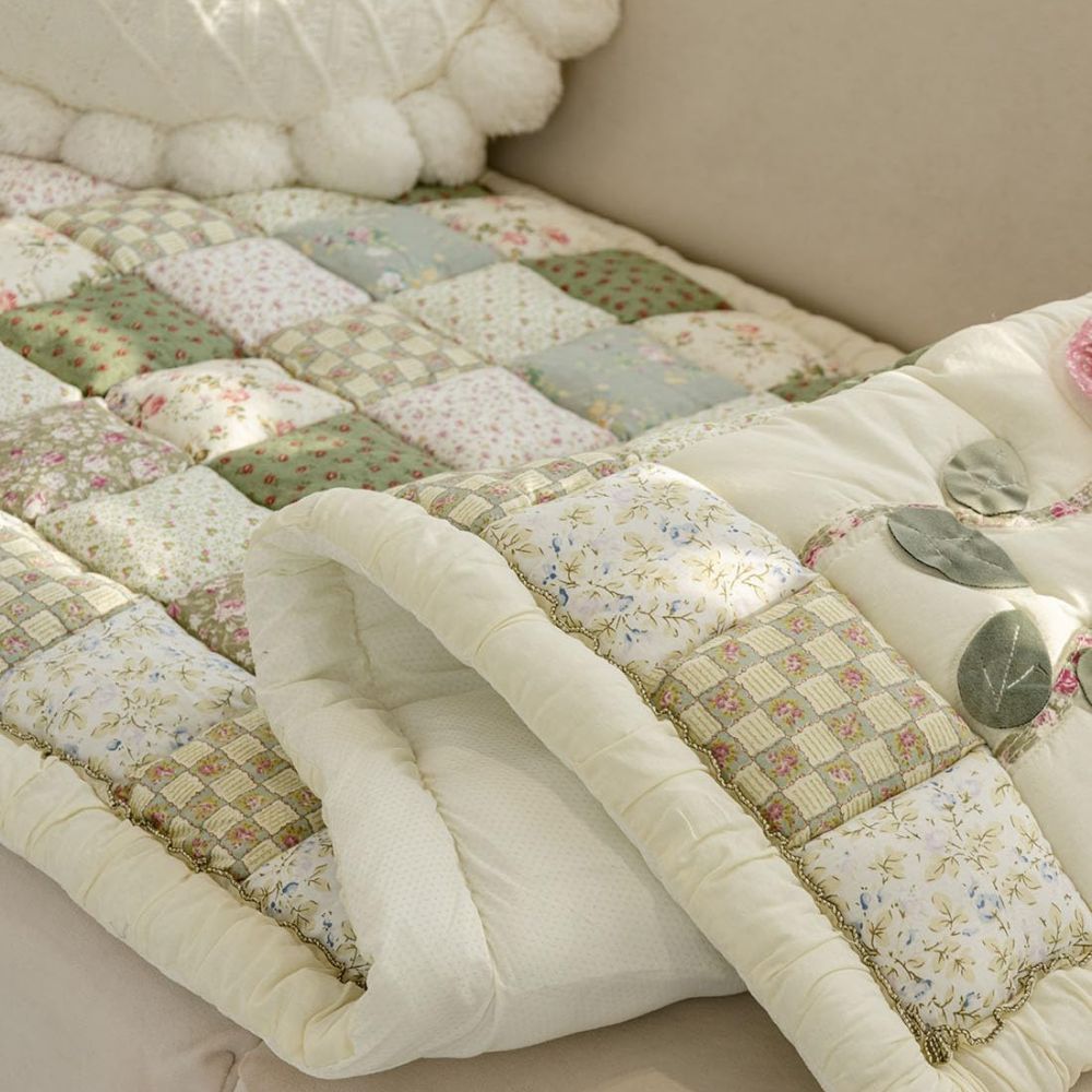 Flora Bankhoes - Ademend Microvezel, Patchworkstijl 7