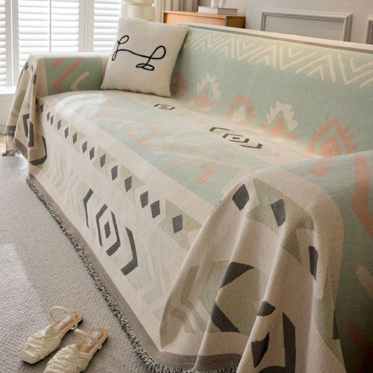 Flora Bankhoes Hoekbank - Omkeerbaar Jacquard, Elegant Ontwerp 0